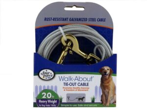 HEAVY WEIGHT TIE OUT CABLE 20FT SILVER