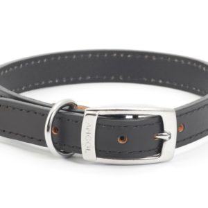 Heritage Leather Collar Black 45-54cm Size 6