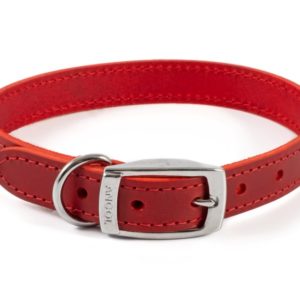 SEWN LINED COLLAR RED 14" S2