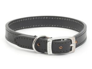 ancol s3 sewn lined dog collar black