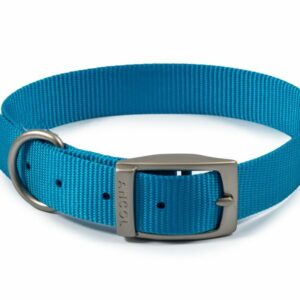 ancol viva nylon blue dog collar