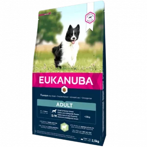Eukanuba Small & Medium Breed Adult Lamb & Rice dog food 2.5kg