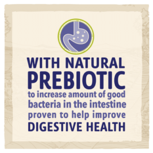With natural prebiotic, proven to help improve digestive health.