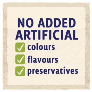 no artificial colours or preservatives