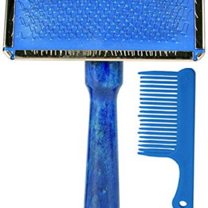 Trixie Slicker Brush With Plastic Handle Including Brush Cleaner Large