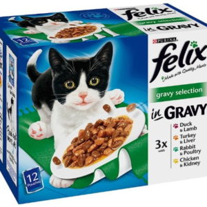felix cat food gravy selection