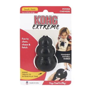 kong extreme black rubber dog toy