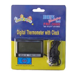 Digital thermometer with clock