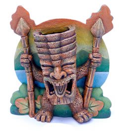 Tiki Crazy Torch Resin Ornament 6″