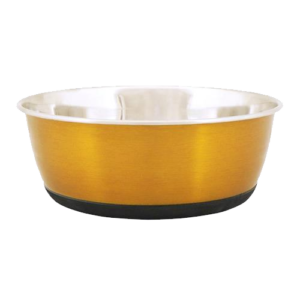 cheeko gold dog bowl