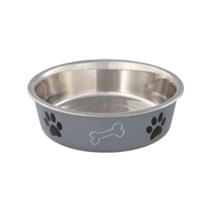 dog bowl with paw print